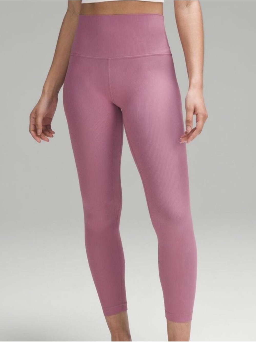 Lululemon Ribbed High-Rise Leggings - Pink